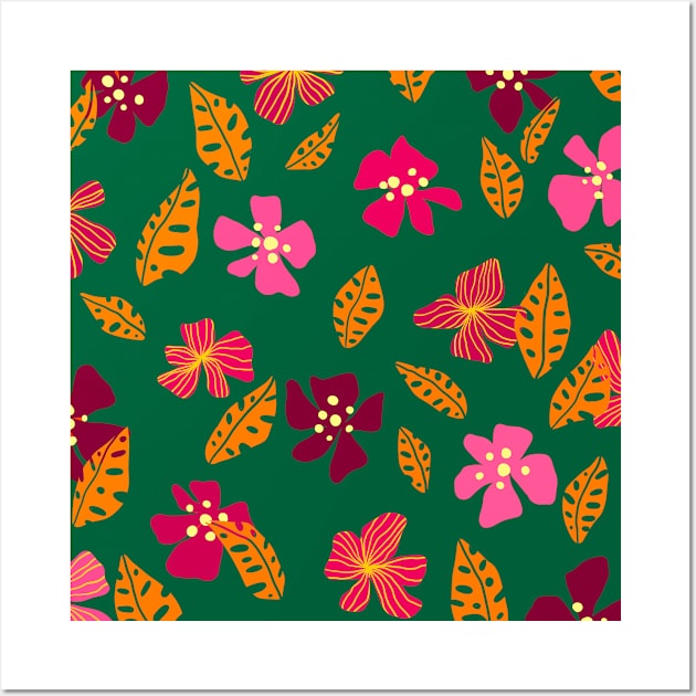 colorful floral pattern Wall Art by thetreealien